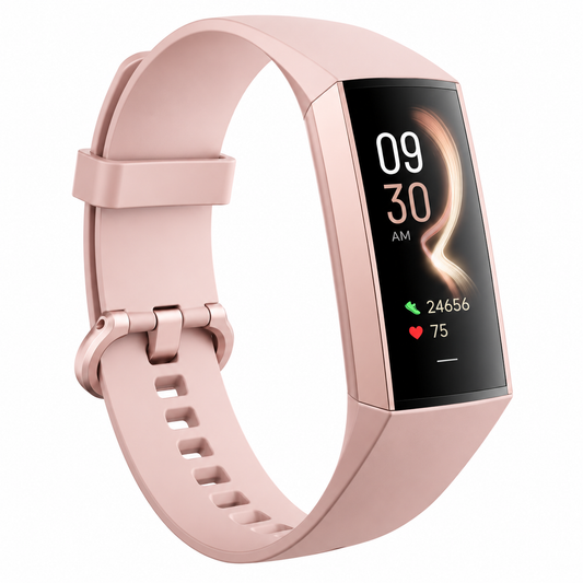 Cubonic C80 Fitness Tracker with Raise to Wake Display, Heart Rate Monitor, Blood Pressure, App Control Notifier, Pedometer, Sleep Monitor, Activity Tracker, 1.1" AMOLED Screen, Fitness Watch
