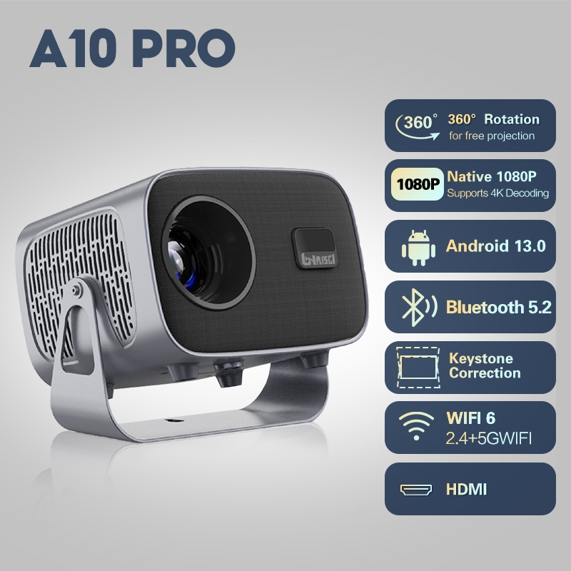 Cubonic A10 AdNova 4K compatible 1080p Full HD Android 12.0 WiFi Home Theater Projector