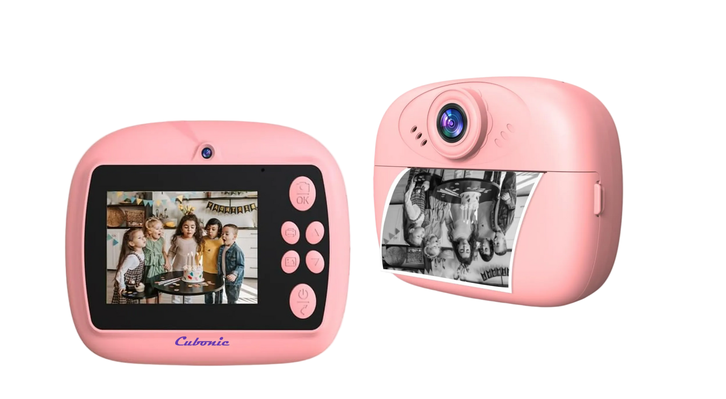Cubonic Instant PiccoPrint 48MP Digital Camera for Kids with 3 Rolls Print Paper, Portable Toy for Girls & Boys, Perfect Birthday Gift for Toddlers Kids & Children