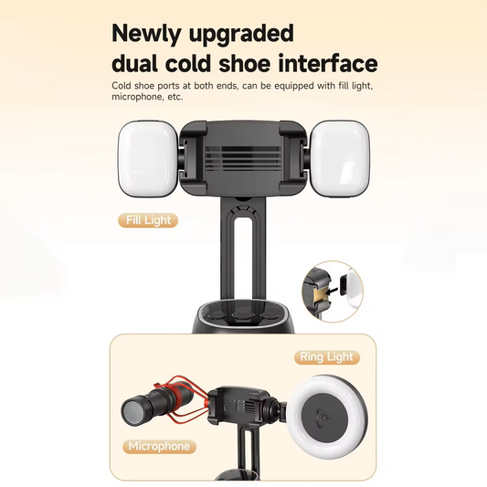 Cubonic P05 AI Intelligent 360° Auto Face Tracking Smart Rotation Table Top Gimbal Stabilizer for Smartphone/Camera with fill light
