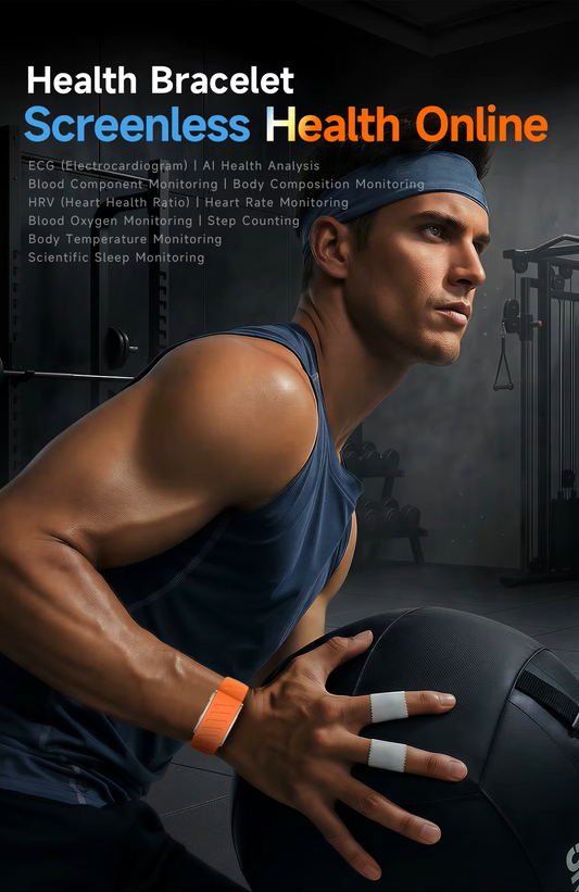 Cubonic Vytal Korefit Fitness band with ECG, Heart Rate, HRV, SpO2, Body Temperature, Body Composition & Sleep Monitoring | 3ATM Waterproof | Up to 60 Days Battery Life