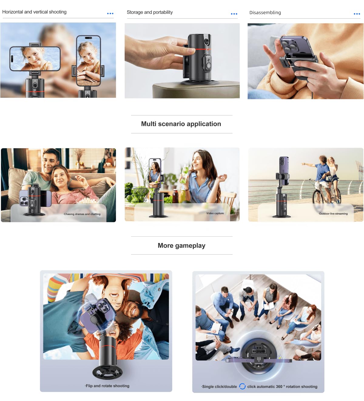 Cubonic P02 Cameraman AI Intelligent Tracker 360° Desktop Selfie Gimbal