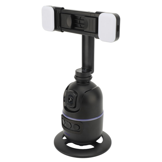 Cubonic P03 Auto Face Tracking Phone/Go Pro Camera Holder, 360° Rotation Auto Face Tracking (No APP Need) Mount with Fill light