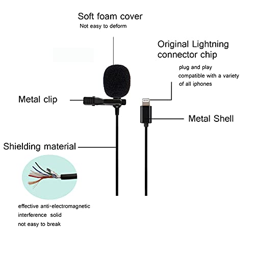 Cubonic iPhone Lightning 8 Pin Professional Clip-on Microphone