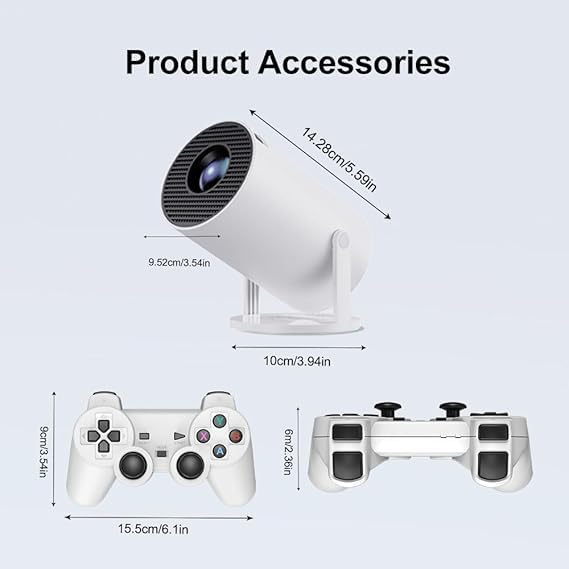Cubonic X10 Plus Projector with 2 Gaming Controllers
