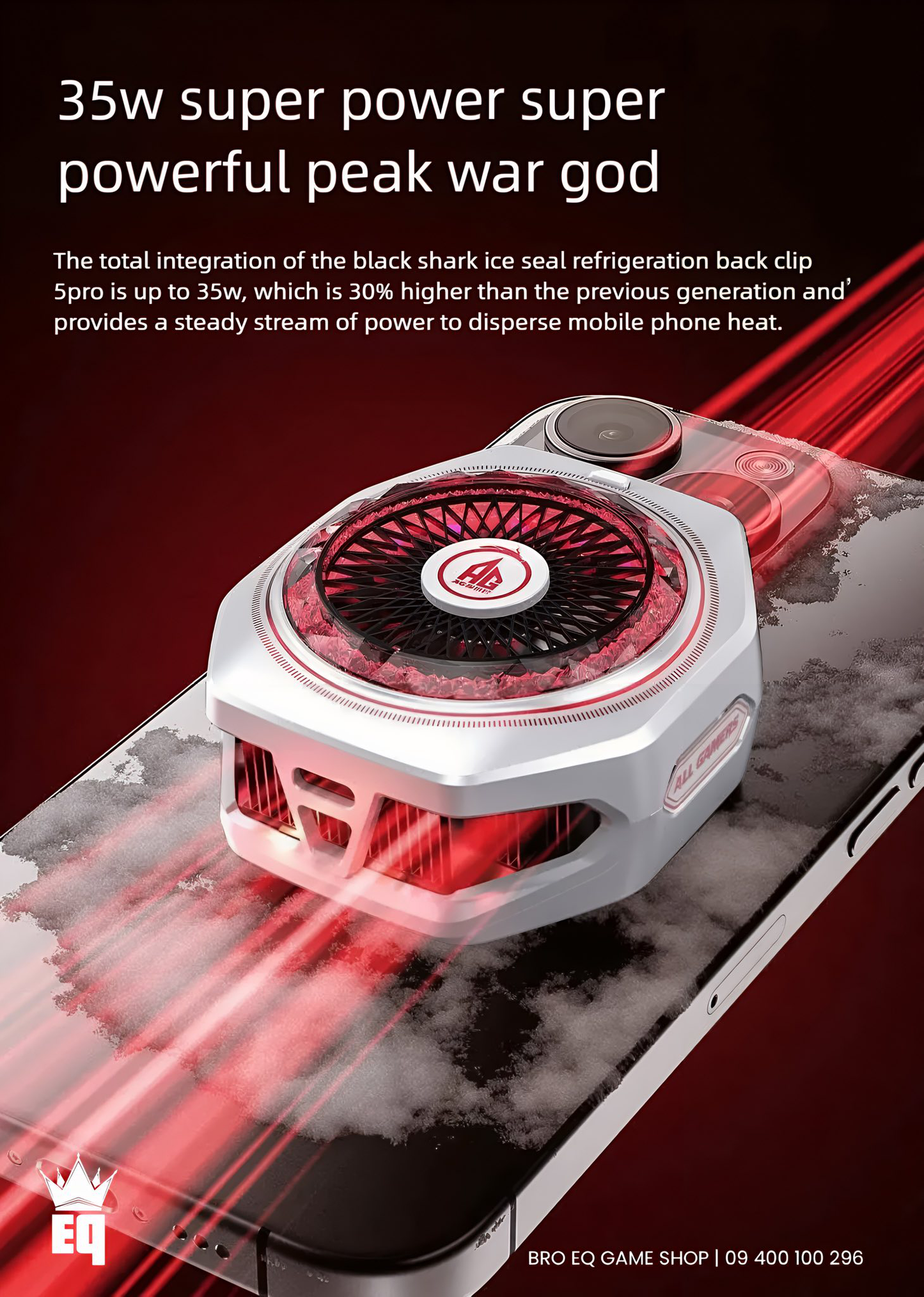 Black Shark Magnetic FunCooler 5 Pro White Special All Gamers(AG) Edition