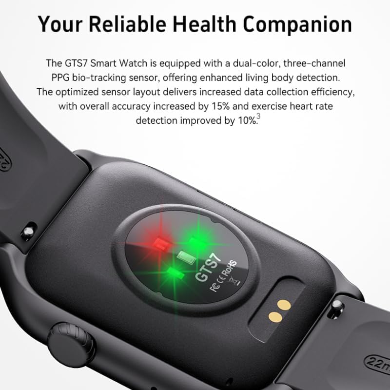 Cubonic GTS7 Smart Watch (Answer/Make Call) with Heart Rate Monitor/Step Counter/Calories, Activity Tracker Sleep Monitor