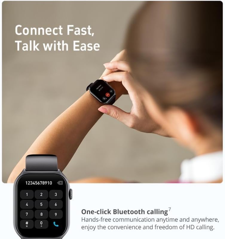 Cubonic GTS7 Smart Watch (Answer/Make Call) with Heart Rate Monitor/Step Counter/Calories, Activity Tracker Sleep Monitor