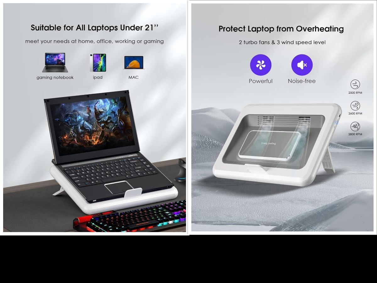 Cubonic H6 Laptop Cooler -  2 Fans