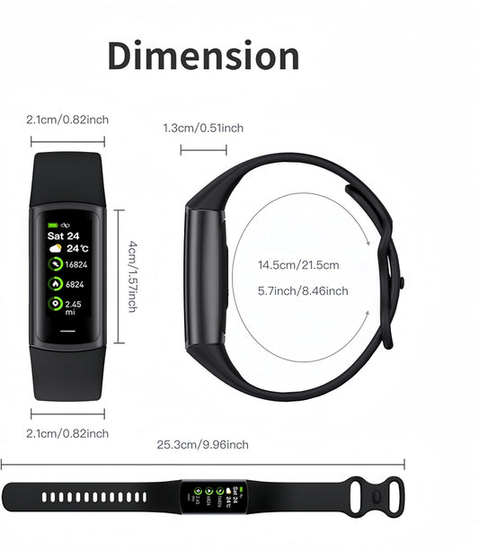 Cubonic C68 New Health Fitness Tracker Watch Smart Bracelet