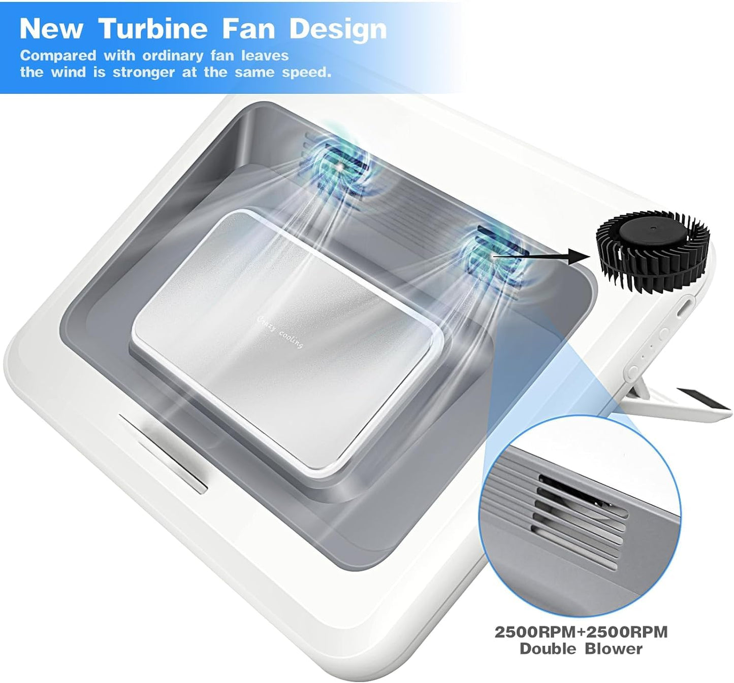 Cubonic H6 Laptop Cooler -  2 Fans