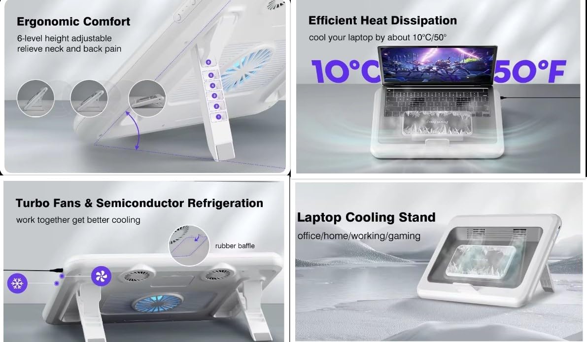 Cubonic H6 Laptop Cooler -  2 Fans