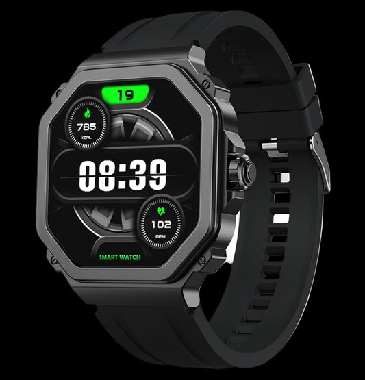 Cubonic T63 Militay  Fitness Smart Watch  (Answer/Make Calls) with Blood Pressure/Heart Rate/Sleep/100+ Sport Modes