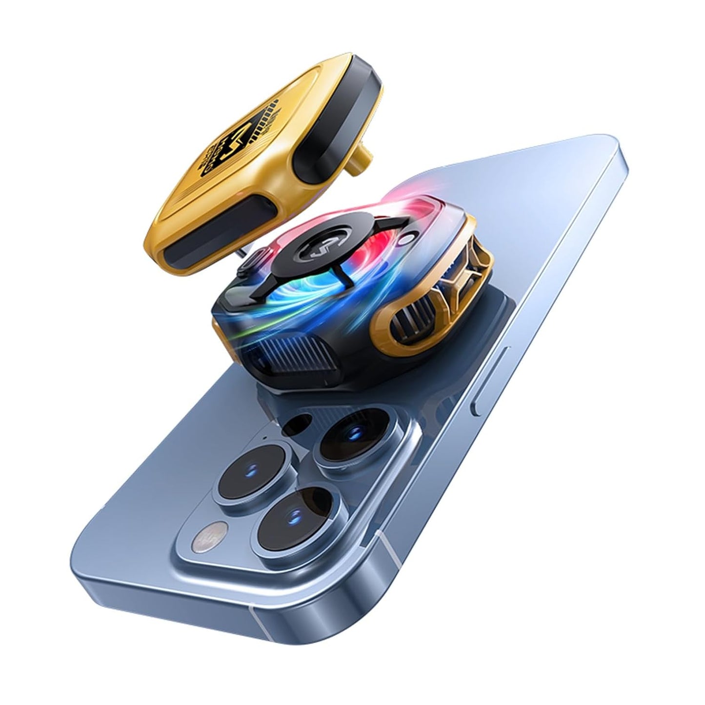 Memo CX12 Mobile Phone Cooler with Digital Display & Battery Pack RGB Light