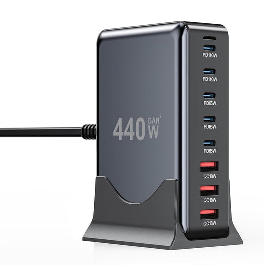 Cubonic USB C Charger Block 440W Charging Station Hub 8 Port Fast Charging Brick