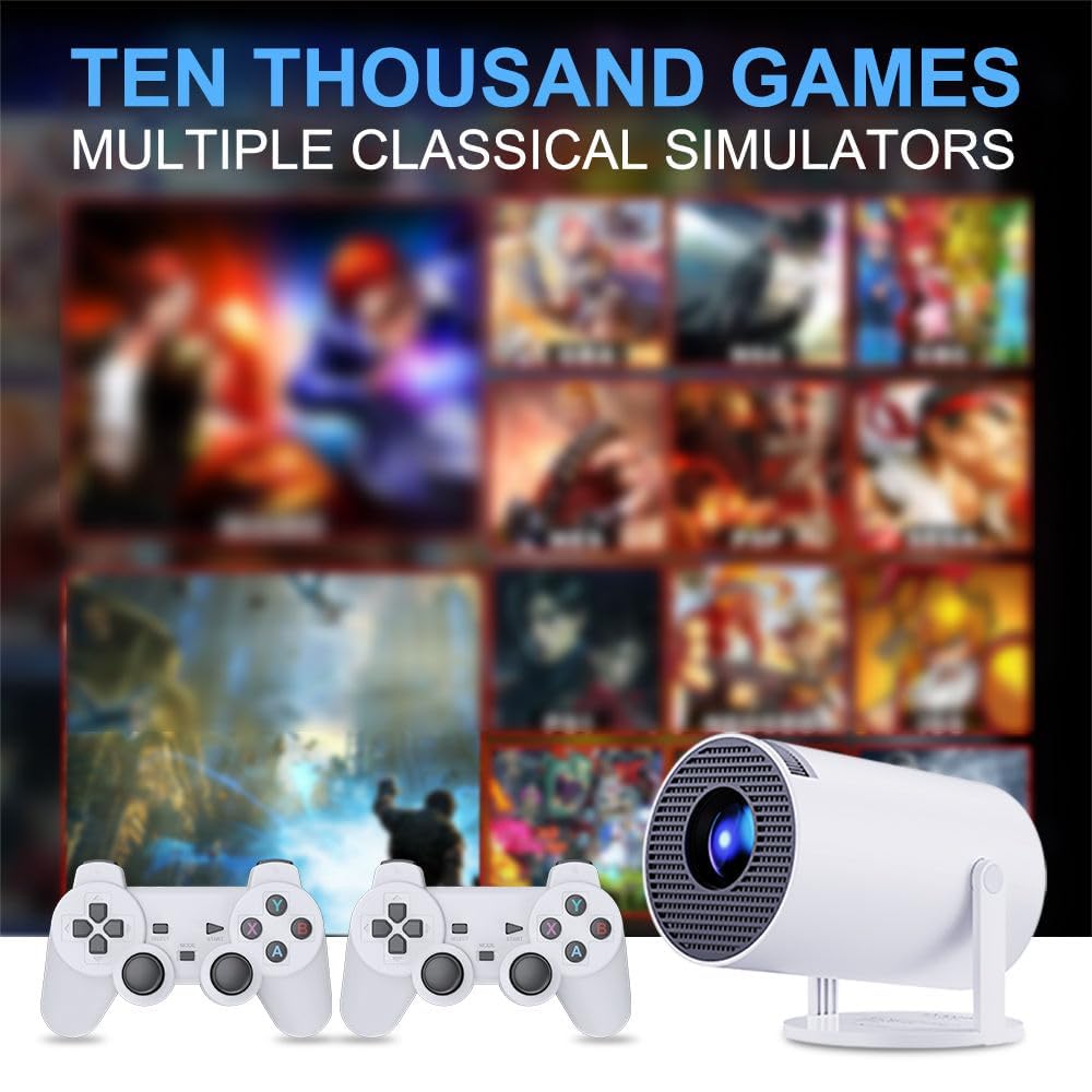 Cubonic X10 Plus Projector with 2 Gaming Controllers