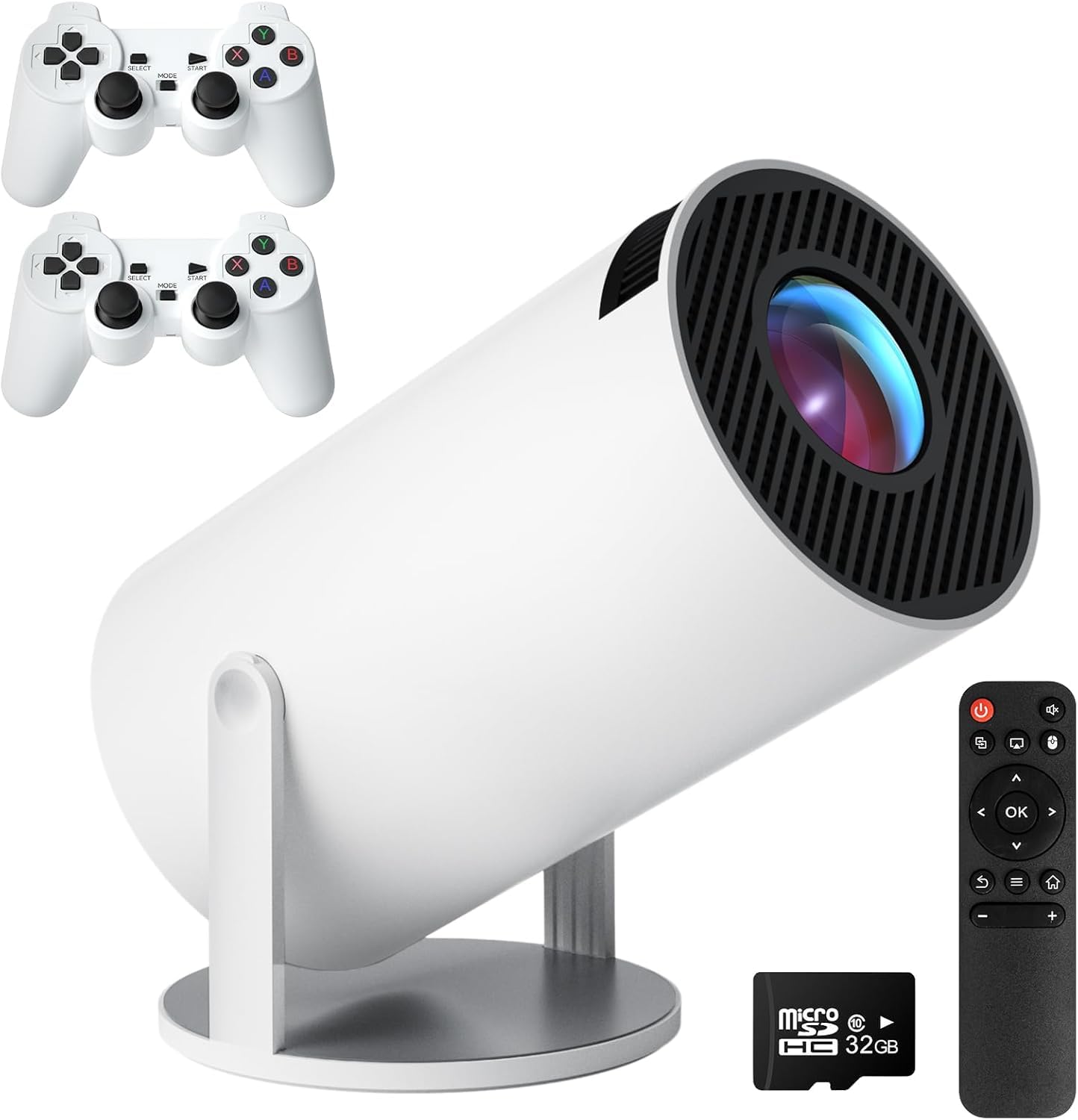 Cubonic X10 Plus Projector with 2 Gaming Controllers