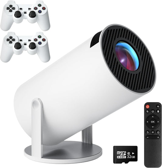 Cubonic X10 Plus Projector with 2 Gaming Controllers
