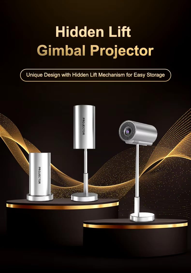 Cubonic T200 Smart Projector for Home, Native 720p with 4K Support, 4500 Lumens