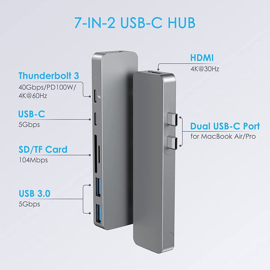 Cubonic Macbook hub ( 7 in 1)
