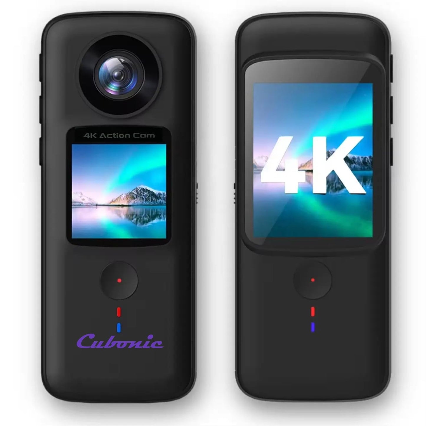 Cubonic 4K HD Dual Handheld Waterproof Camera