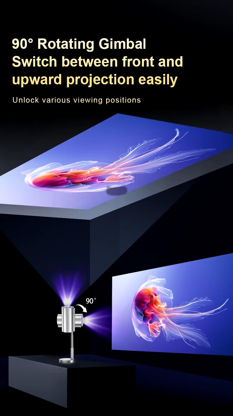 Cubonic T200 Smart Projector for Home, Native 720p with 4K Support, 4500 Lumens