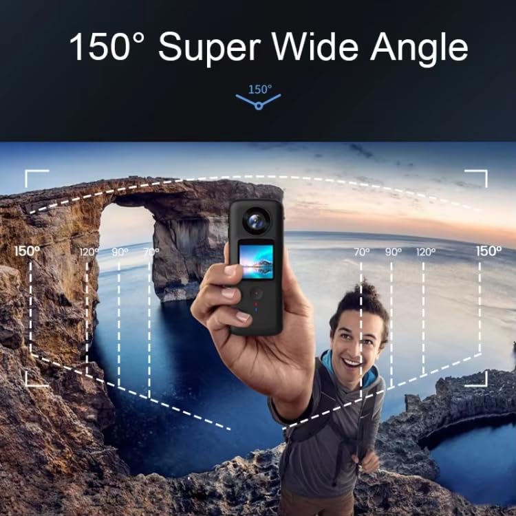 Cubonic 4K HD Dual Handheld Waterproof Camera