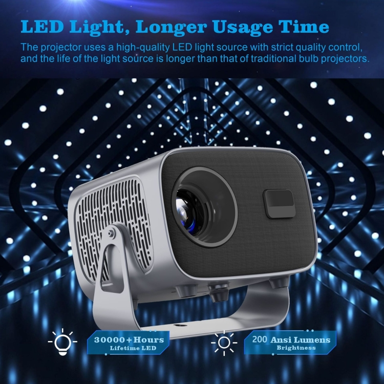 Cubonic A10 AdNova 4K compatible 1080p Full HD Android 12.0 WiFi Home Theater Projector