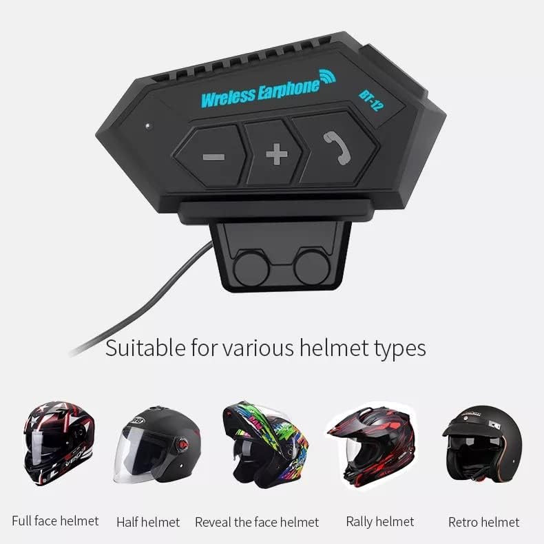 Cubonic Motorcycle Helmet Bluetooth Headset (BT12 Wireless Helmet Mic -Pack 2)