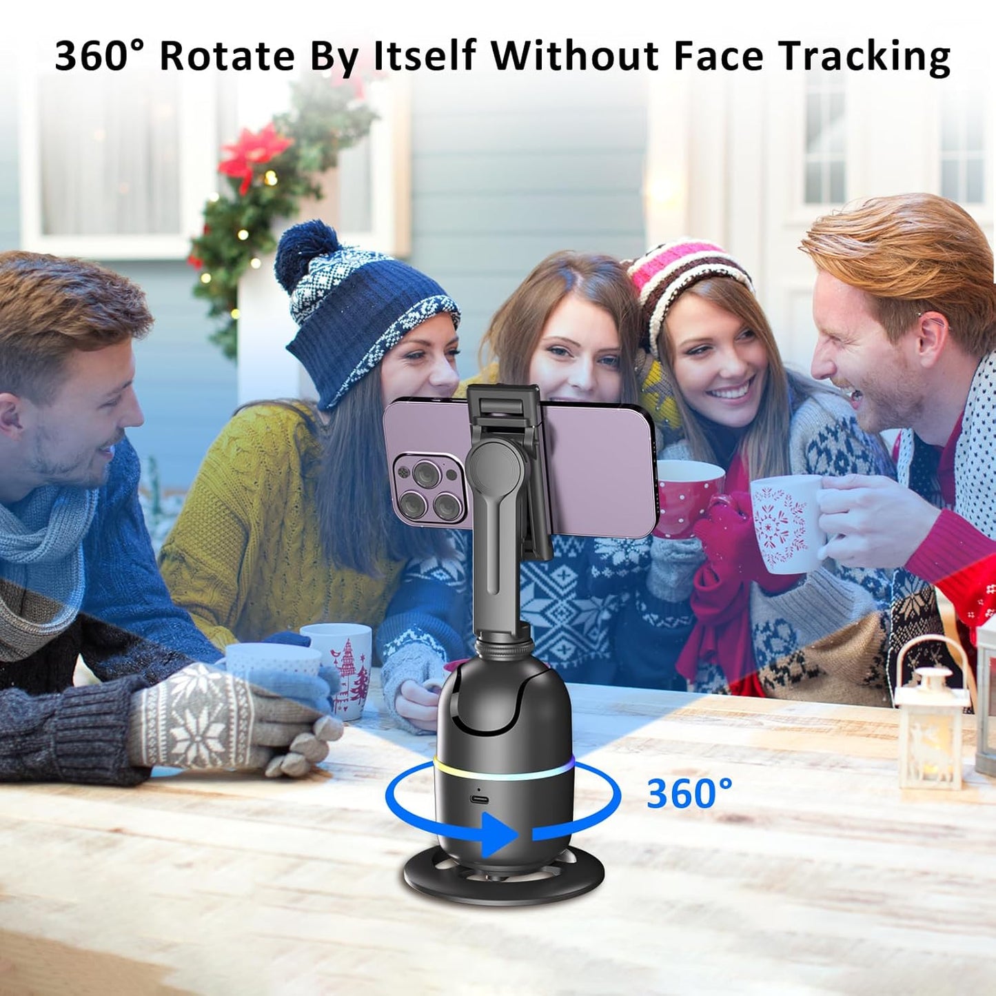 Cubonic P03 Auto Face Tracking 360° Phone/Camera Table Top Holder(No App needed)