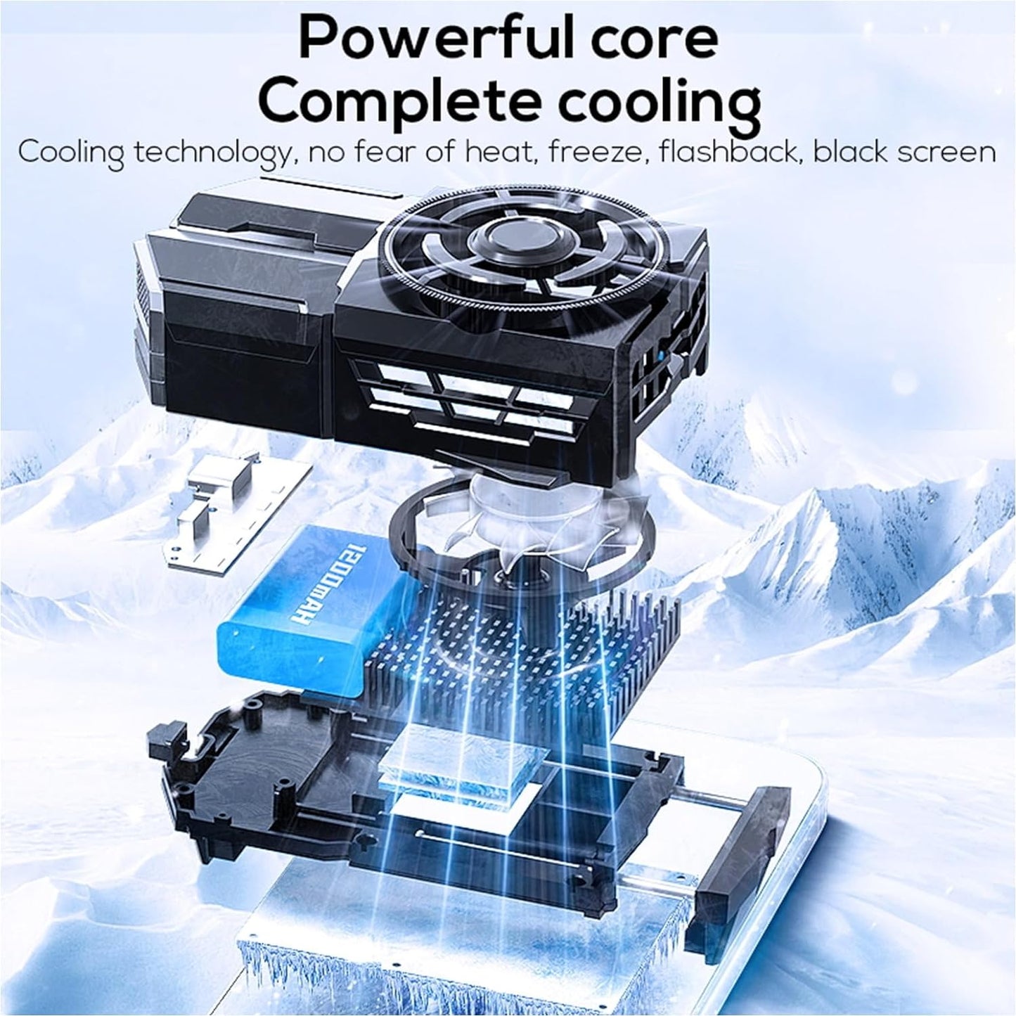 Memo DLA5 Mobile Phone Rechargeable(1200mah) Cooling Fan