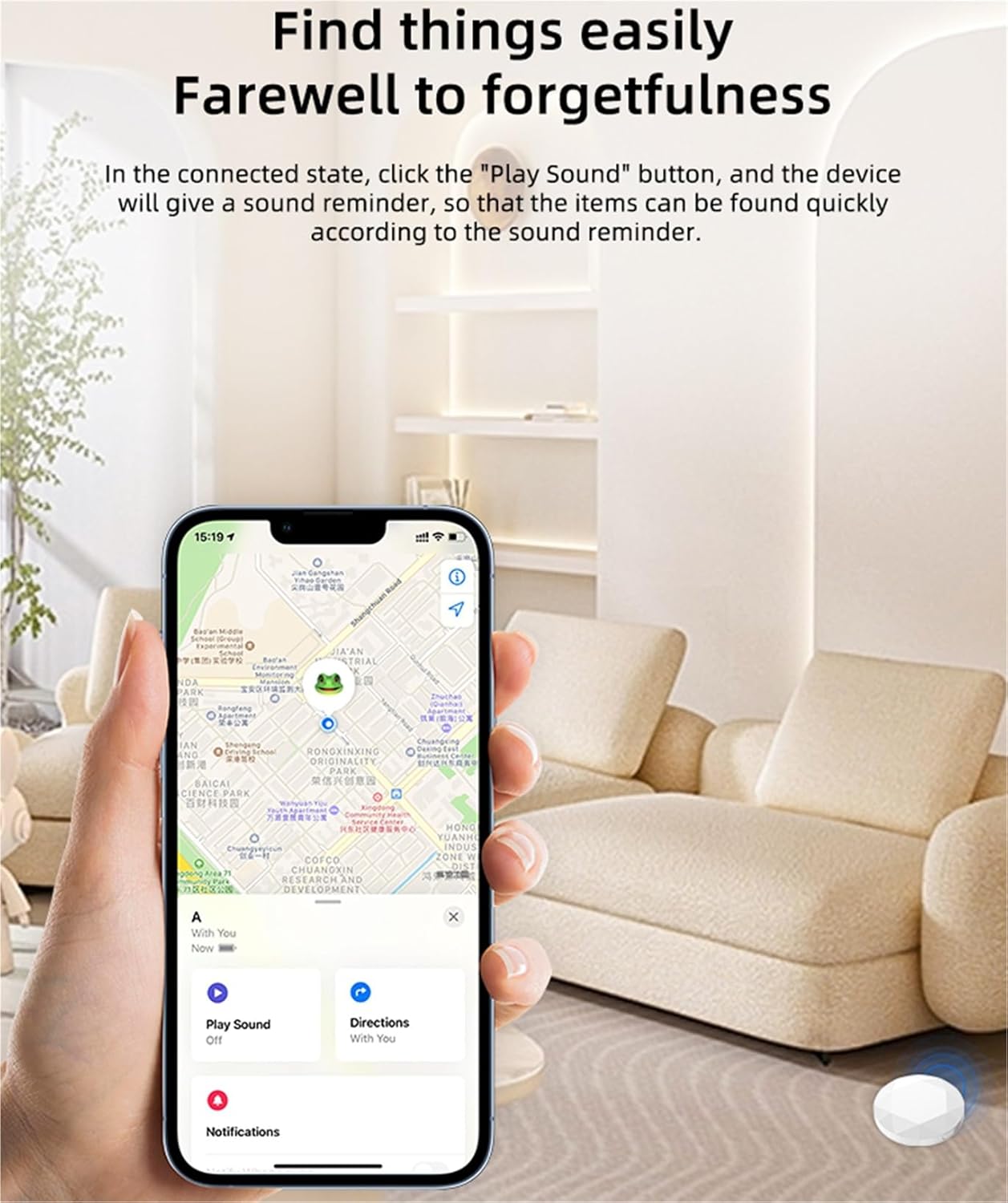Cubonic Air Diamond Tags Portable Locator Device Item Finder Waterproof Bluetooth Tracker Worldwide Tracking for Pet Wallet Kids Backpack Suitcase Bags Luggage Compatible with Find My APP(iOS Only)