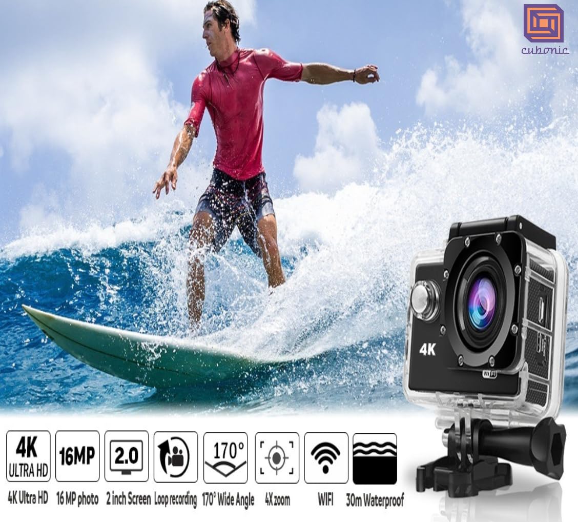 Cubonic Ultra HD 4k DV Water Resistance WiFi Camera