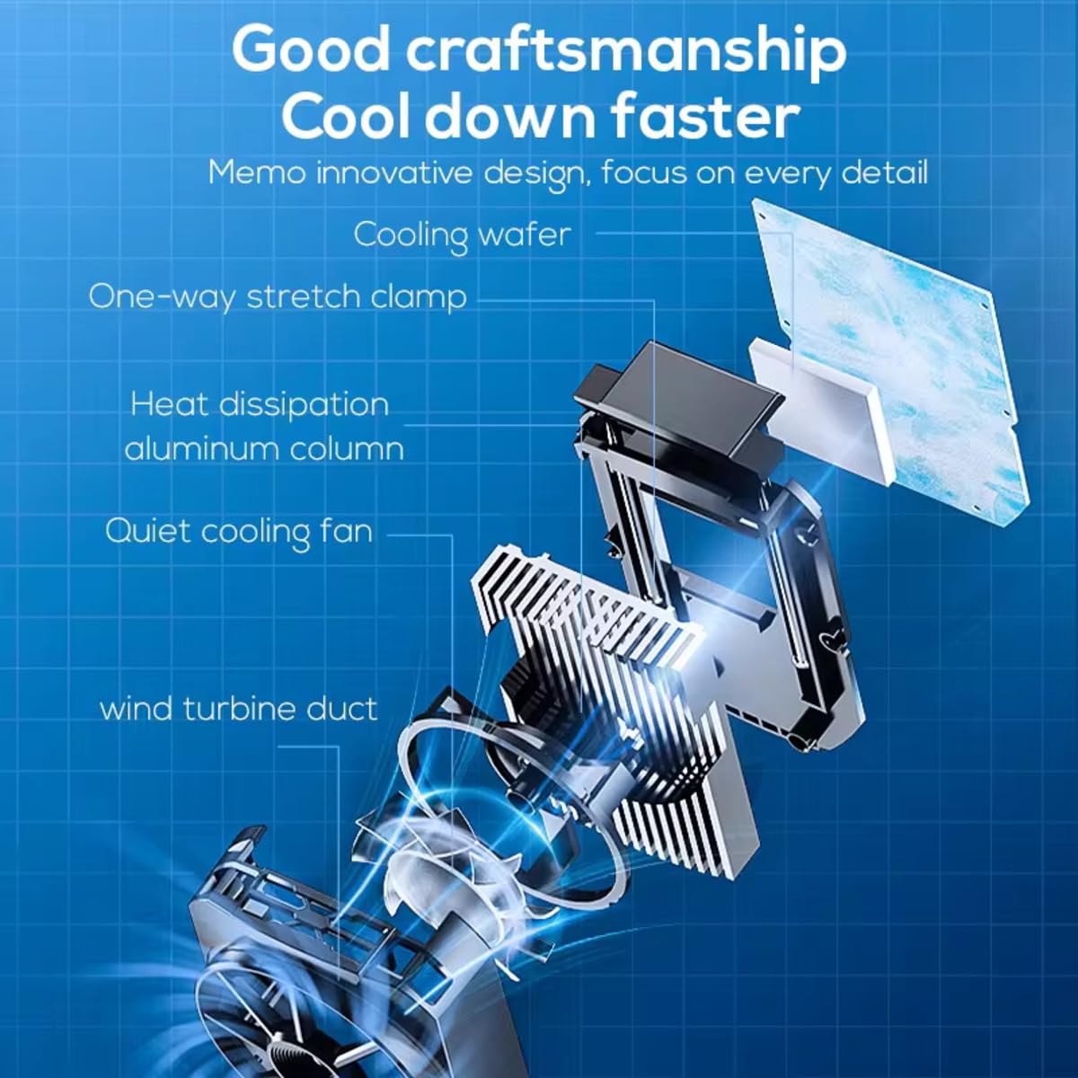 Cubonic DLA2 Phone Cooling Fan - Black