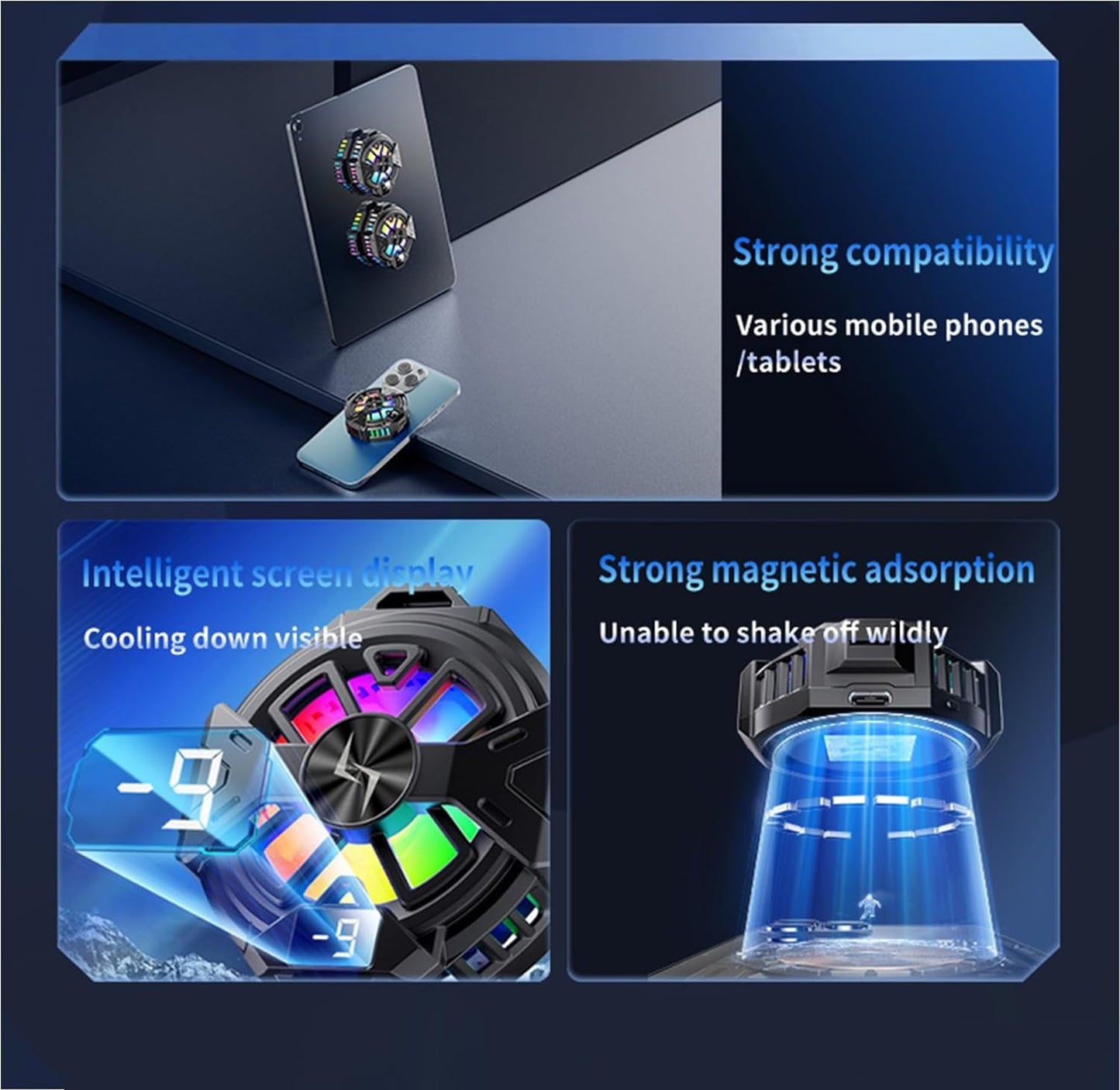 Cubonic P60 Magnetic Mobile Phone Cooling Fan