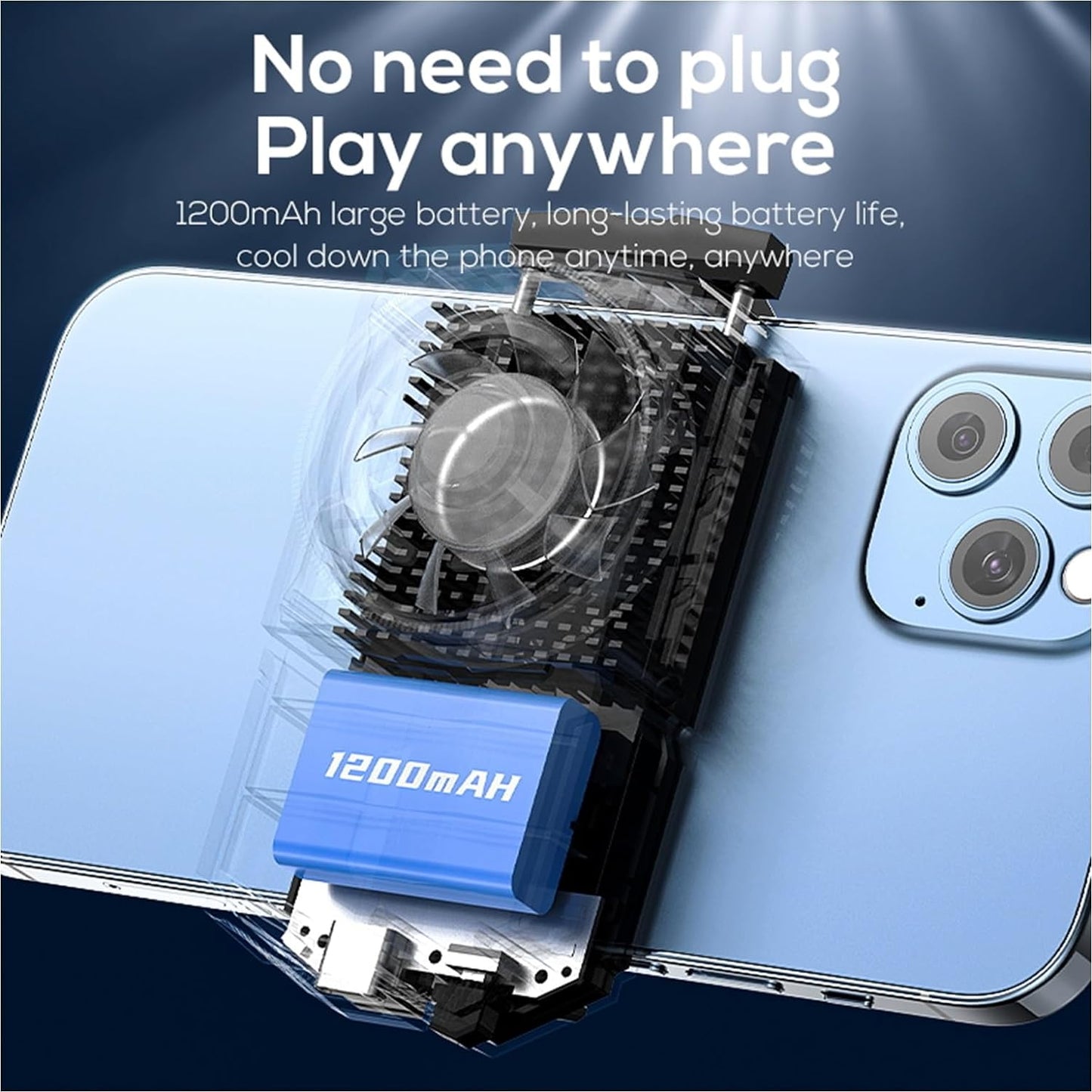 Memo DLA5 Mobile Phone Rechargeable(1200mah) Cooling Fan