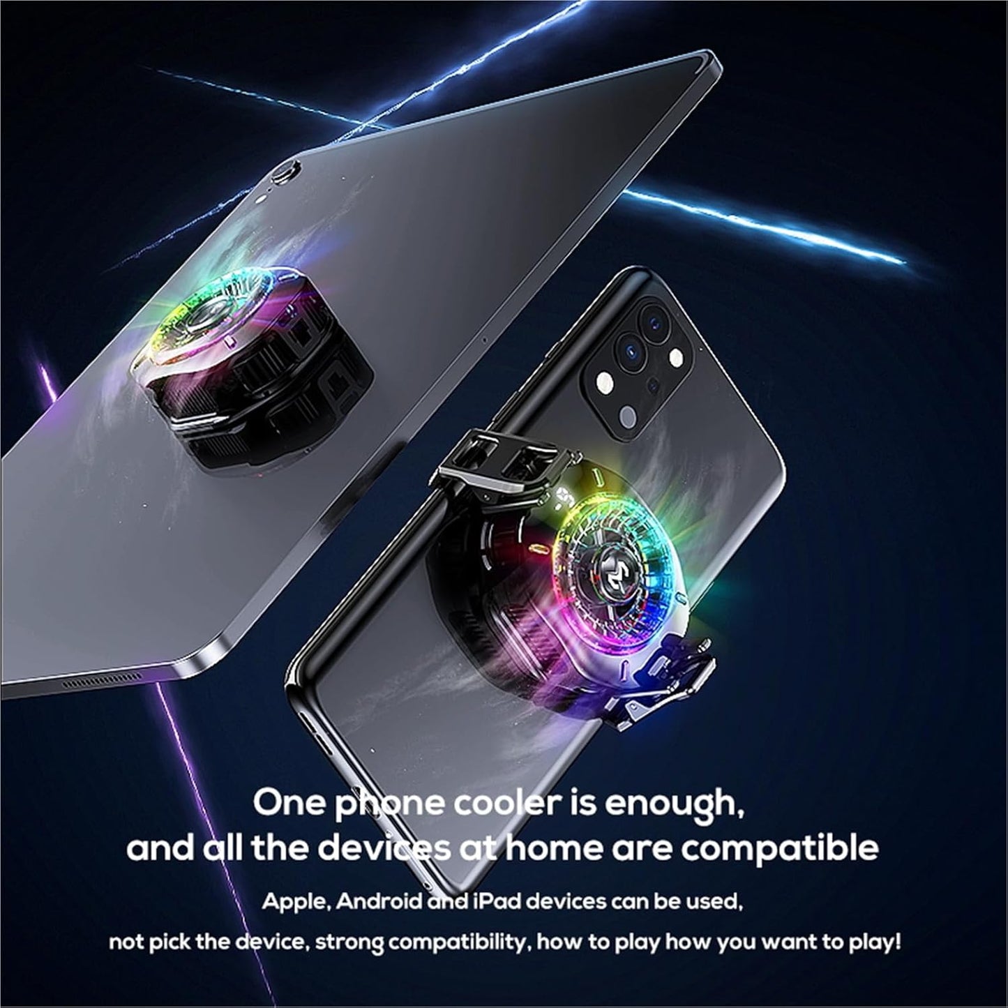 Memo CX10 Mobile Cooling Fan 3 Style RGB (Pro Model)