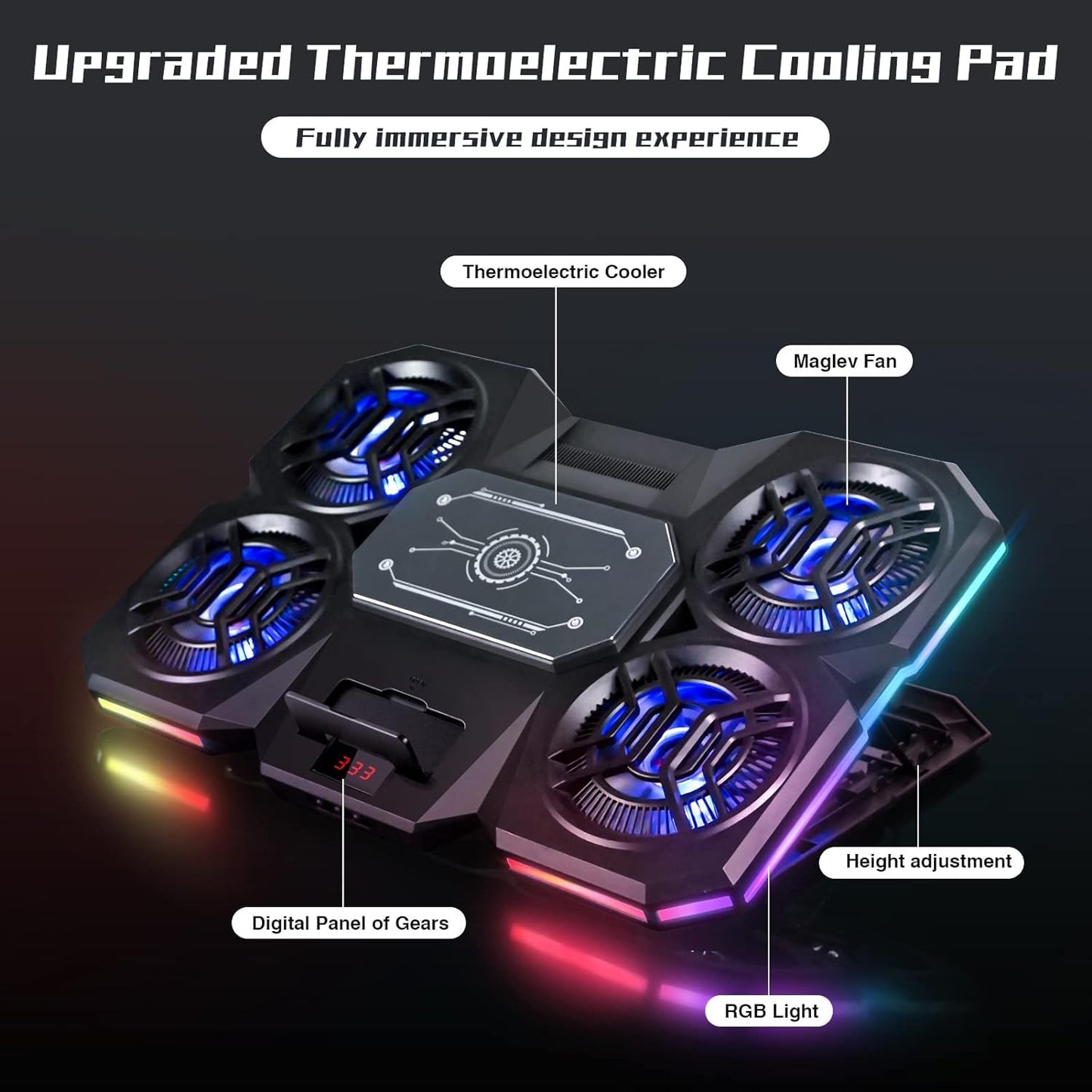 Cubonic H5 Laptop Cooler - 4 Fans 1 Semiconductor