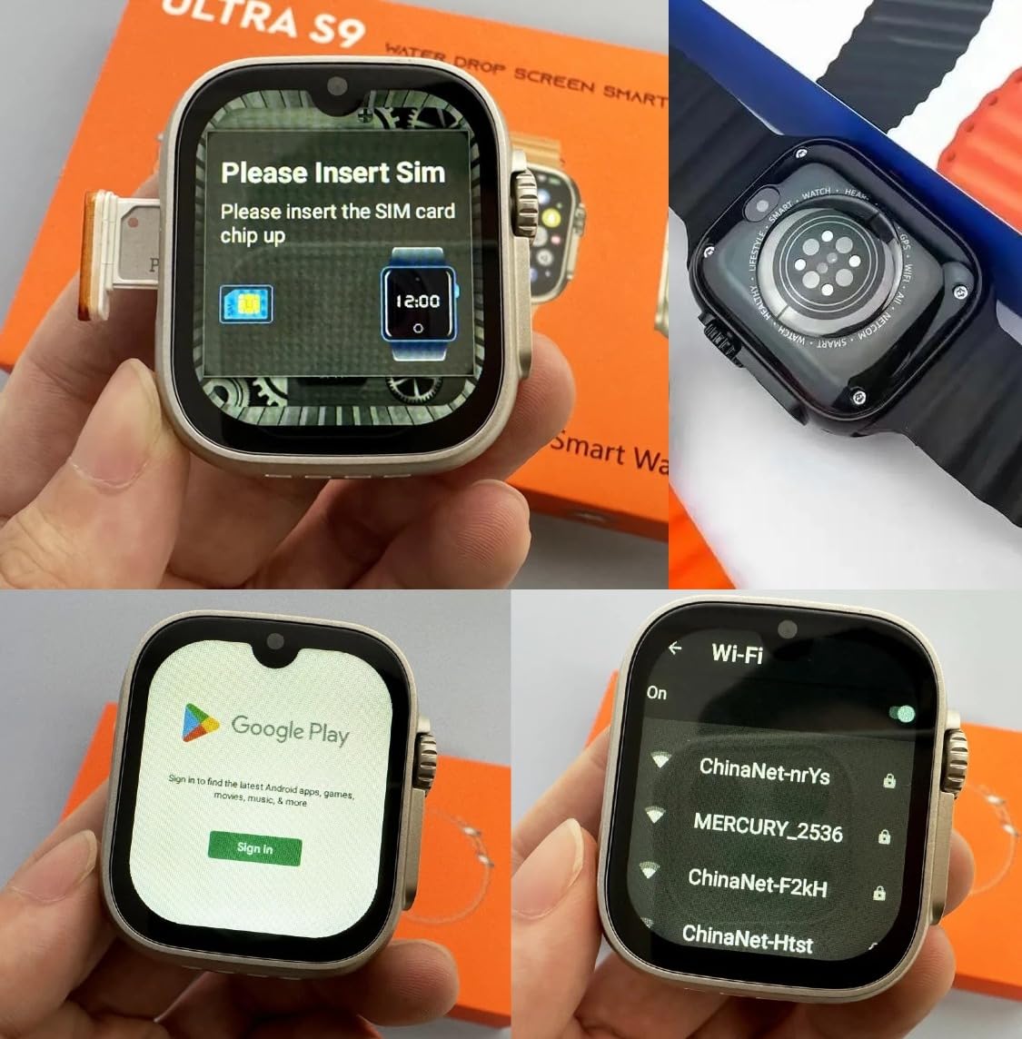 Cubonic S9 Ultra dual camera 5G smartwatch 8GB/128GB golden