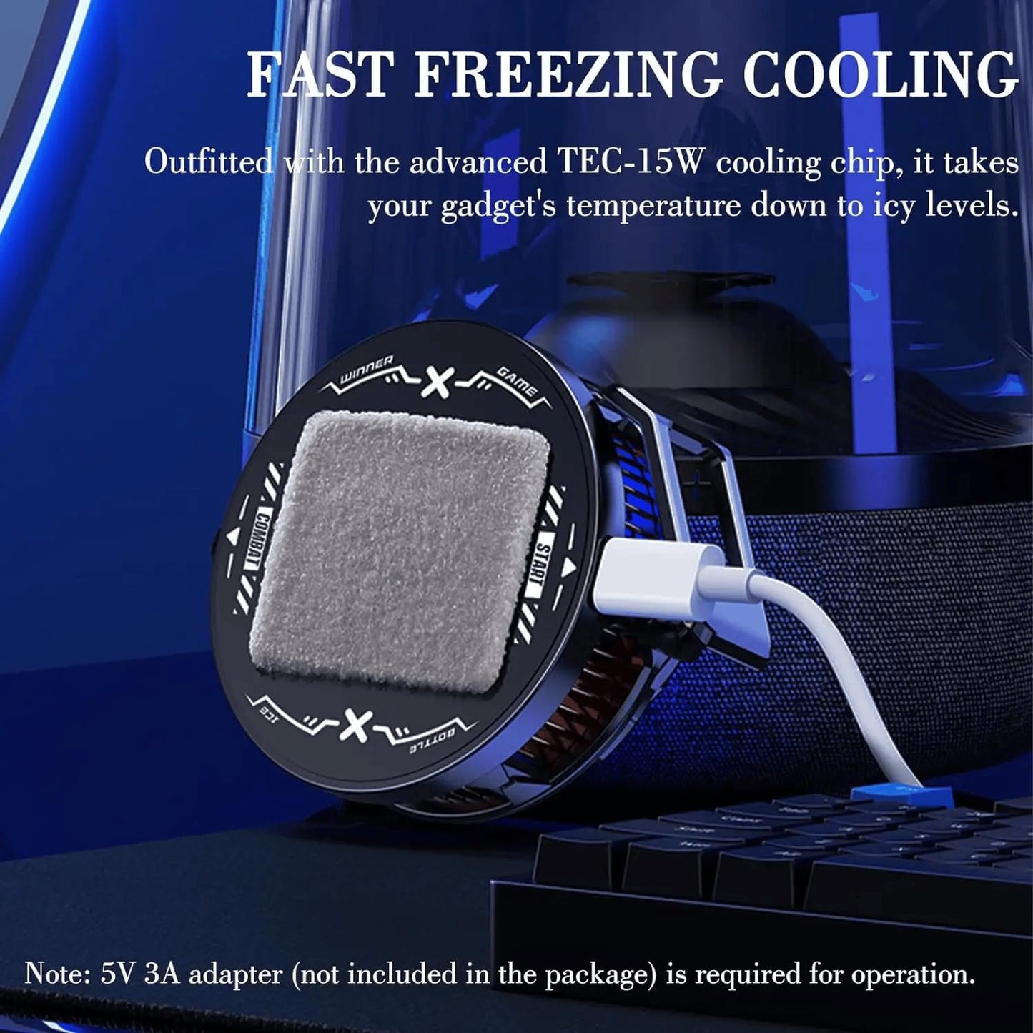 Cubonic FS03 Magnetic 15W Instant Freeze Phone Cooler with Removable Grill for easy cleaning
