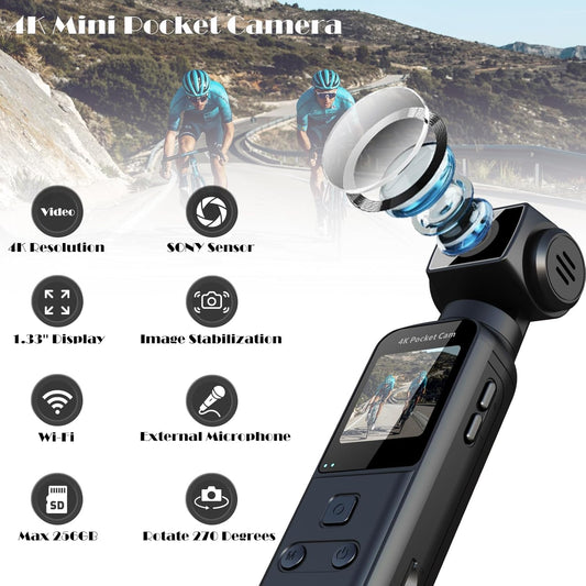 Cubonic 270° Rotatable Pocket Camera 4K Ultra HD
