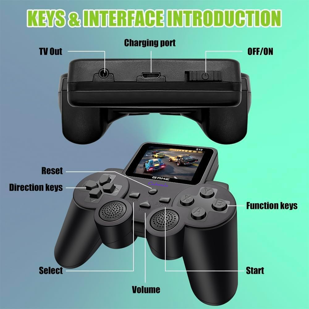 PlayTor S10| Dual Grip Console With Build-In HD Screen & All-In-One Gaming