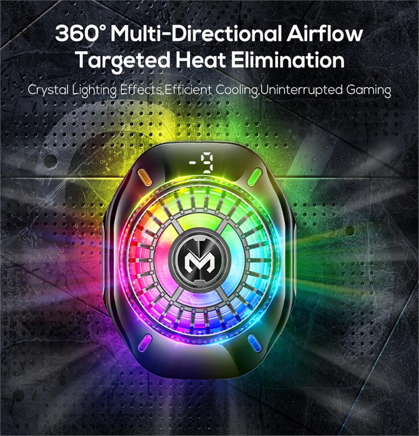 Memo CX10 Mobile Cooling Fan 3 Style RGB (Pro Model)