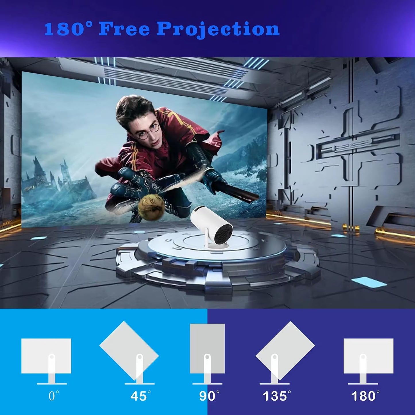 Cubonic X10 Plus Projector with 2 Gaming Controllers
