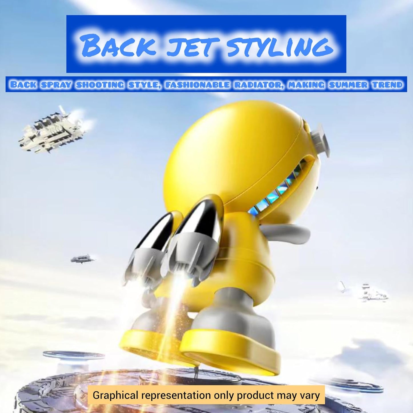 Cubonic A02 Space Iceman Detachable Astronaut Yellow Mobile Radiator Fan