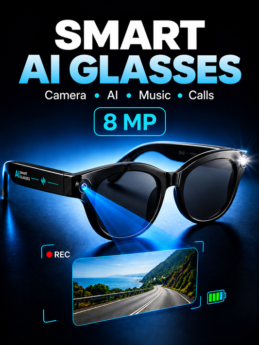 Cubonic Aiveat G5 Smart AI Glasses with 8MP Camera, 1080p Full HD Video Recording, AI Voice Assistant, Real-Time Translation