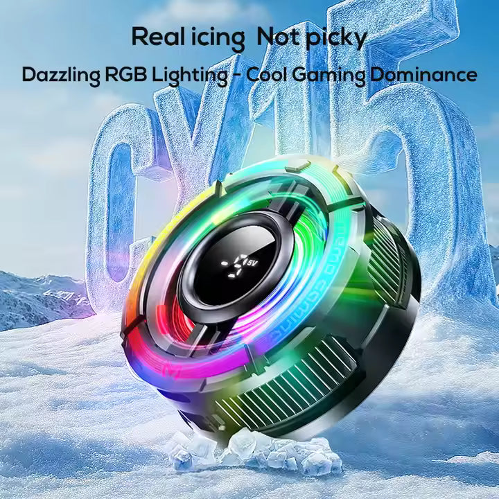 Memo CX15 IceStorm Central LED Display RGB AI Mode Cooling Fan