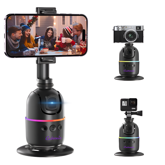 Cubonic P03 Auto Face Tracking 360° Phone/Camera Table Top Holder(No App needed)