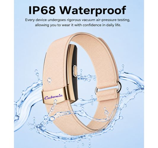 Cubonic Vytal Glory- Screenless Smart Fitness Band | 178+ Sports Modes, IP68 Waterproof, 25-Day Battery Backup, Sleep & Monitoring Activity,App Controlled Android & iOS