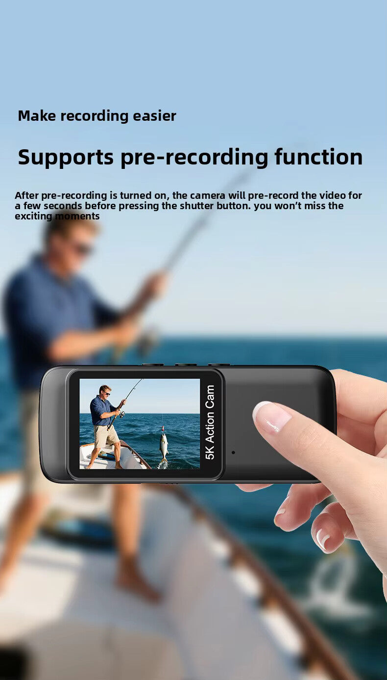 Cubonic 5K G Pro Mark II Dual Display 24MP Action 2" Touchscreen Handheld Camera | 6-Axis Anti-Shake, 170° Wide Angle, Loop Recording, Time-Lapse Video, Remote Control Included